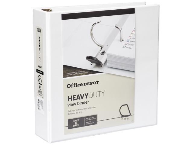 [IN] PLACE Heavy-Duty D-Ring View Binder, 2in. Rings, 100% Recycled, White, OD03104