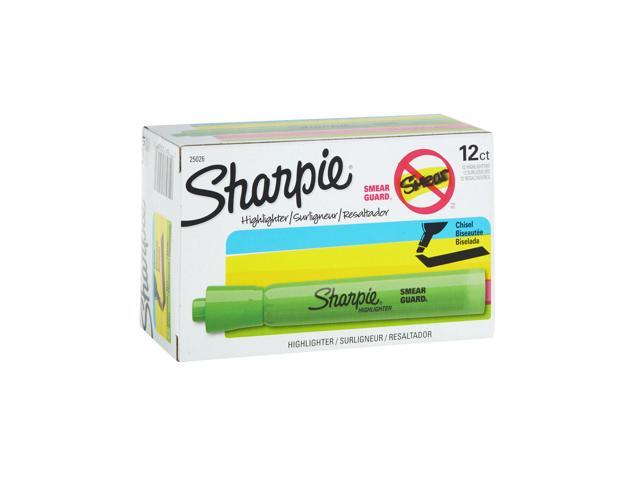 Sharpie Accent Highlighters, Fluorescent Green, Pack Of 12