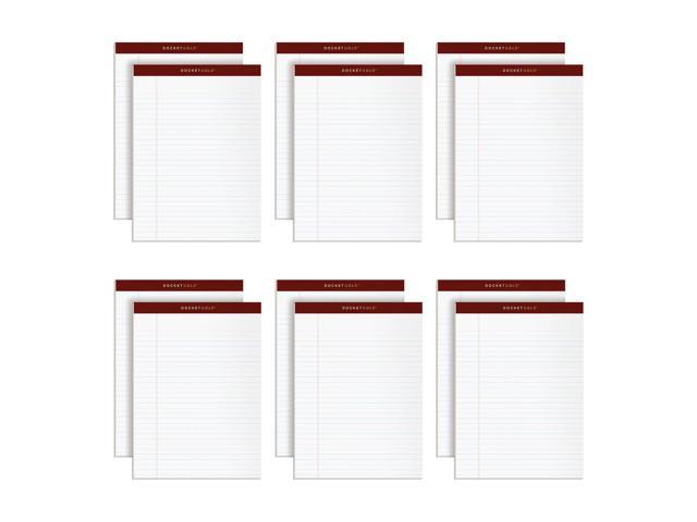 TOPS Docket Gold Premium Writing Pads, 8 1/2' x 11 3/4', Legal Ruled, 50 Sheets, White, Pack Of 12 Pads