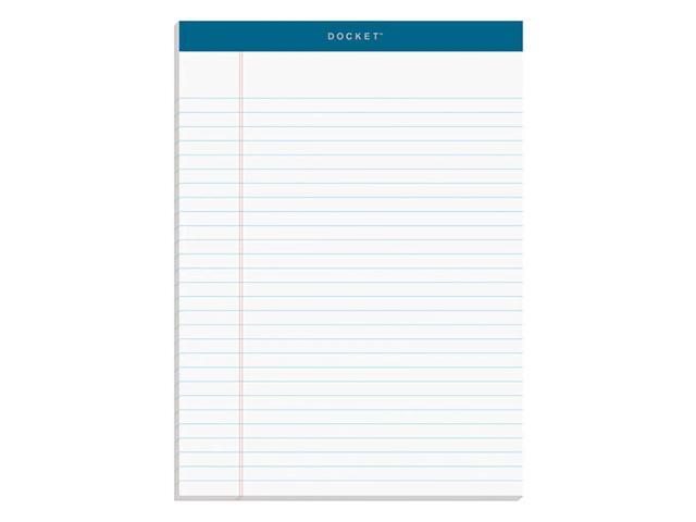TOPS Docket Writing Pads, 8 1/2' x 11 3/4', Legal Ruled, 50 Sheets Per Pad, White, Pack Of 12 Pads
