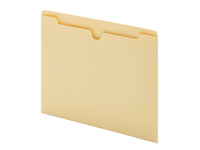 Office Depot Double-Top Flat File Jackets, 8 1/2in. x 11in., Letter Size, Manila, Pack Of 25, 458101OD