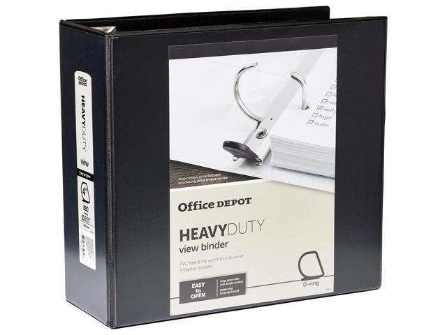 [IN]PLACE Heavy-Duty View Binders with EZ Comfort D-Ring 4', Black
