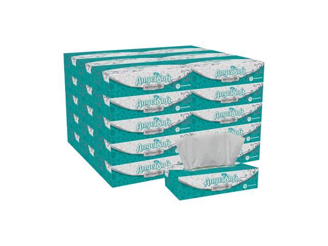 Angel Soft Professional Series® 2-Ply Facial Tissue, Flat Box, White, 10% Recycled Fiber, 30 Boxes Per Case, 100 Sheets Per Box