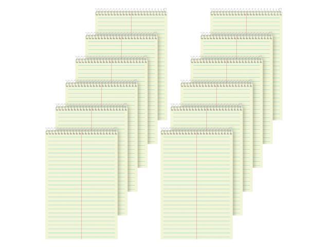 TOPS Steno Books, 6' x 9', Gregg Ruled, 80 Sheets, Green, Pack Of 12