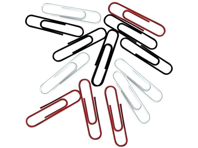 Office Depot Jumbo Vinyl Paper Clips, Assorted Colors, Pack Of 200, 10129