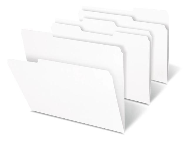 Office Depot® Brand File Folders, 1/3 Cut, Letter Size, White, Box Of 100 Folders