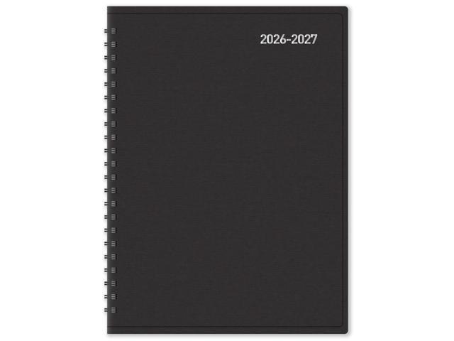 2026-2027 Office Depot® Brand 18-Month Weekly/Monthly Academic Planner, 6' x 8', 30% Recycled, Black, July 2026 To December 2027