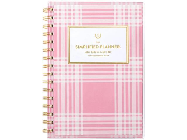 Simplified by Emily Ley for AT-A-GLANCE® Academic 2026-2027 Customizable Weekly Monthly Planner, Oversized Plaid, Small, 5 1/2' x 8 1/2'