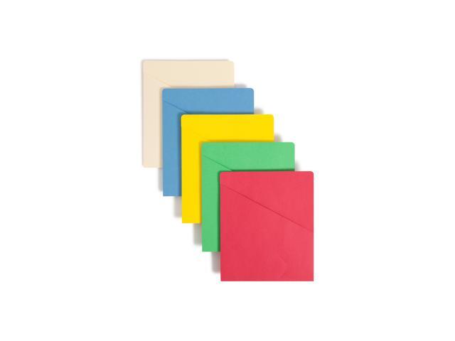 SmeadÂ® Slash File Jackets Convenience Pack, 9 1/2' x 11 3/4', Assorted Colors (No Color Choice), Pack Of 25