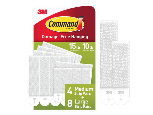 Command Medium and Large Picture Hanging Strips, Damage Free Hanging Picture Hangers, No Tools Wall Hanging Strips For Living Spaces - 17209-ES