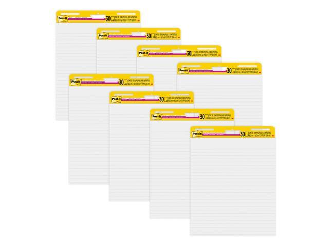 Post-itÂ® Super Sticky Easel Pads, 25' x 30', 8 Pads, 30 Sheets/Pad, School Supplies for Classrooms, White, 561WLVAD8PK