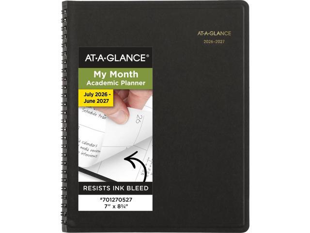 AT-A-GLANCE® Academic 2026-2027 18-Month Monthly Planner, Black, Medium, 7' x 8 3/4'