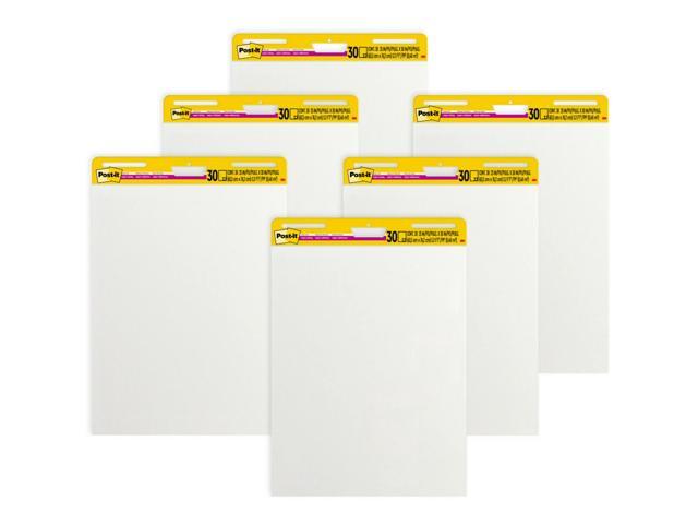 Post-itÂ® Super Sticky Easel Pads, 25' x 30', 6 Pads, 20 Sheets/Pad, School Supplies for Classrooms, White