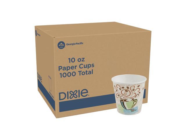 Dixie® PerfecTouch Insulated Paper Hot Cups, 10 Oz, Coffee Haze, 50 Cups Per Sleeve, Pack Of 20 Sleeves