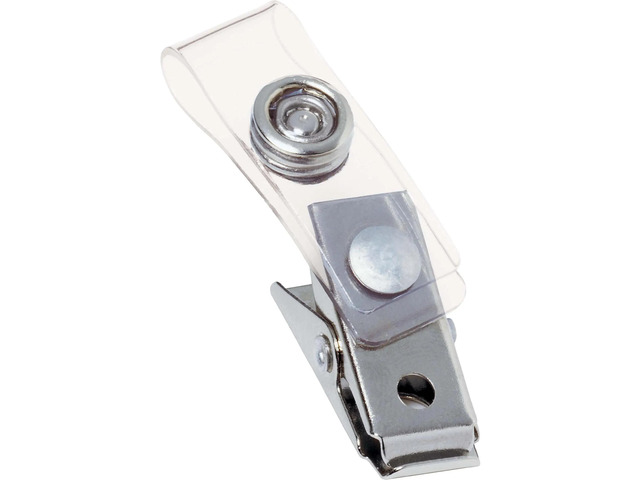 Swingline GBC ID Badge Clips, Clear, Badge Holder Clip, 100 Per Pack (1122897)
