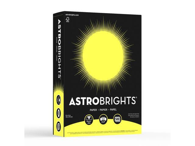 Astrobrights® Color Multi-Use Printer & Copy Paper, 1 Ream, Lift-Off Lemon, Letter (8.5' x 11'), 500 Sheets Per Ream, 24 Lb, 94 Brightness