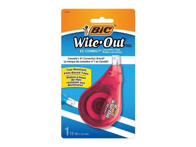 BIC Wite-Out EZ Correct Correction Tape, No Dry Time, Tear Resistant Tape, White, 1-Count