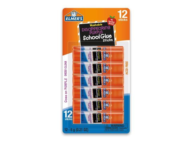 Elmer's® Disappearing Glue Sticks, 0.21 Oz, Purple, Pack Of 12