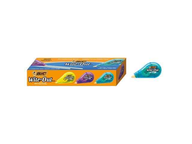 BIC Wite-Out Mini Correction Tape, White, No Dry Time, Long Lasting, 12-Count