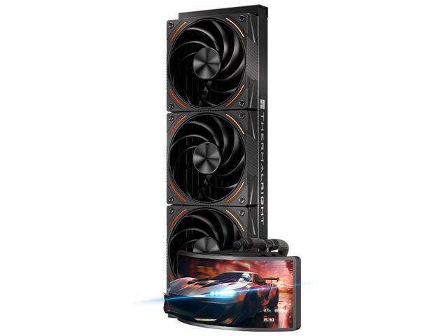 Thermalright Rainbow Vision 360 Turbo ARGB Black 360mm AIO CPU Liquid Cooler, 6.67' 2400x1080 LCD, 3000RPM Turbo PWM ARGB Fans, for Intel and AMD