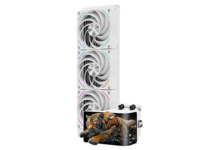 Thermalright Wonder Vision 360 Turbo ARGB White 360mm AIO CPU Liquid Cooler, 6.67' 2400x1080 LCD, 3000RPM Turbo PWM ARGB Fans, for Intel and AMD
