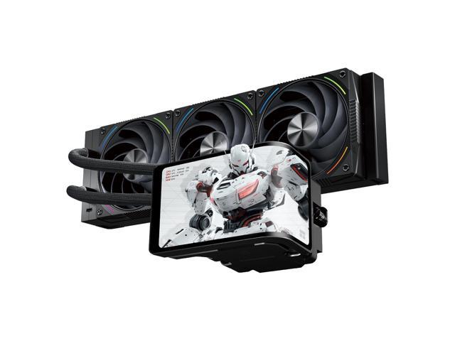 Thermalright Wonder Vision 360 Turbo ARGB Black 360mm AIO CPU Liquid Cooler, 6.67' 2400x1080 LCD, 3000RPM Turbo PWM ARGB Fans, for Intel and AMD