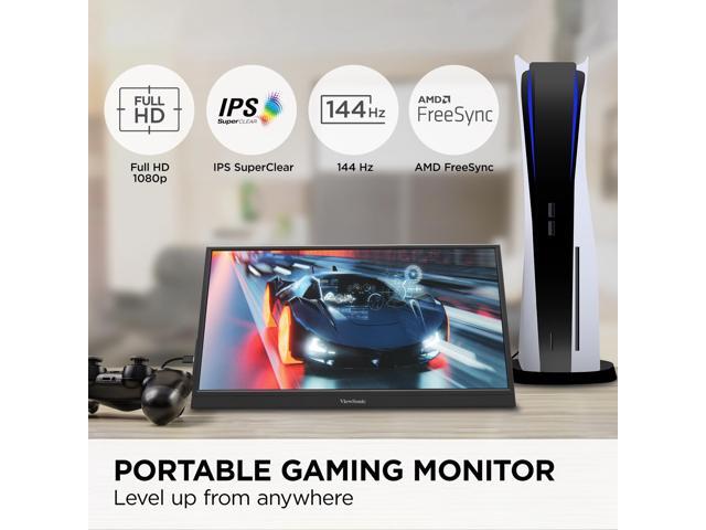 ViewSonic - VX1654 16" IPS LCD FHD Portable Gaming Monitor (USB-C, Mini HDMI) - Black - image 4