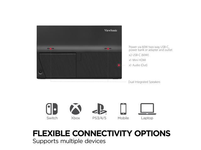 ViewSonic - VX1654 16" IPS LCD FHD Portable Gaming Monitor (USB-C, Mini HDMI) - Black - image 7