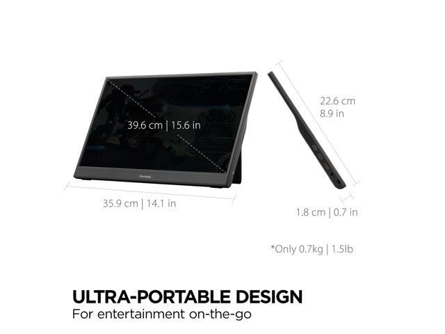 ViewSonic - VX1654 16" IPS LCD FHD Portable Gaming Monitor (USB-C, Mini HDMI) - Black - image 8