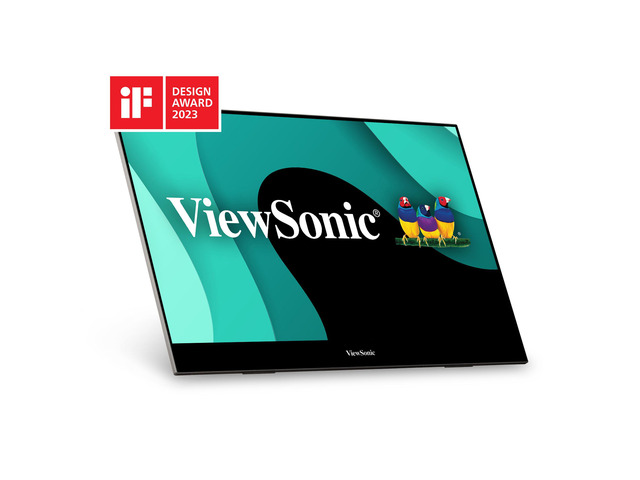 ViewSonic VX1655-4K-OLED 15.6 Inch 4K UHD Portable OLED Monitor with 2 Way Powered 60W USB C, Mini HDMI, Dual Speakers, and Built in Stand with...