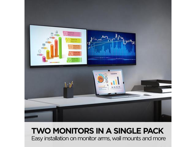 ViewSonic - VA2456A-MHD_H2 Dual Monitor Pack Head-Only 1080p IPS Frameless Monitors with 120Hz, VESA Mountable, HDMI, DP - Black - image 3