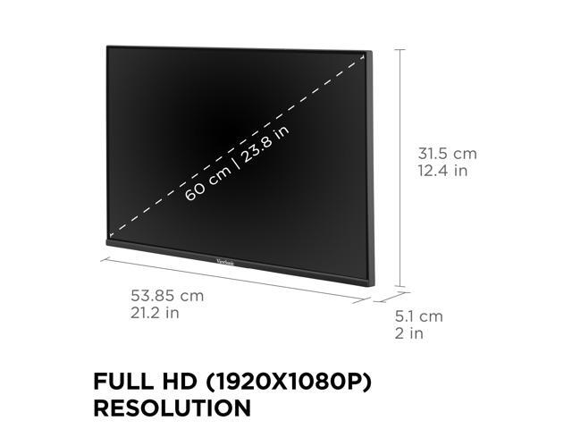 ViewSonic - VA2456A-MHD_H2 Dual Monitor Pack Head-Only 1080p IPS Frameless Monitors with 120Hz, VESA Mountable, HDMI, DP - Black - image 6