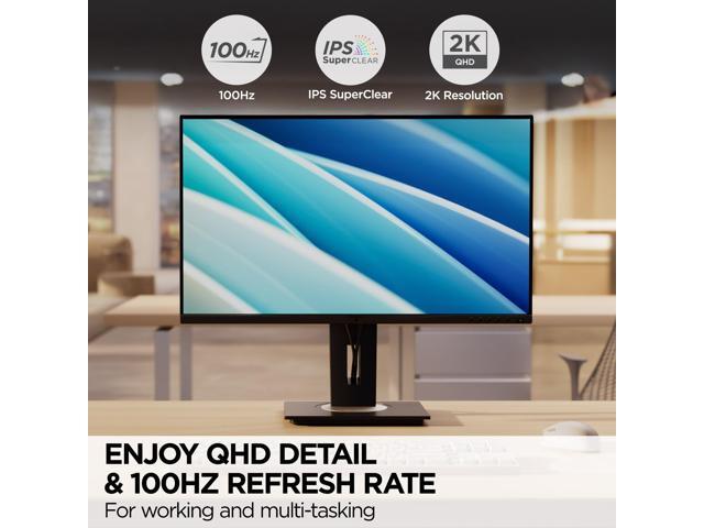 ViewSonic - VG2748A-2K 27 IPS QHD Ergonomic Ambient Light Sensor Monitor (USB HUB, DP, HDMI, VGA) - Black - image 3