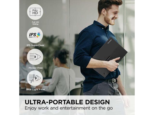 ViewSonic - VA1653 16" IPS FHD Portable Monitor (USB-C, Mimi HDMI) - Black - image 4