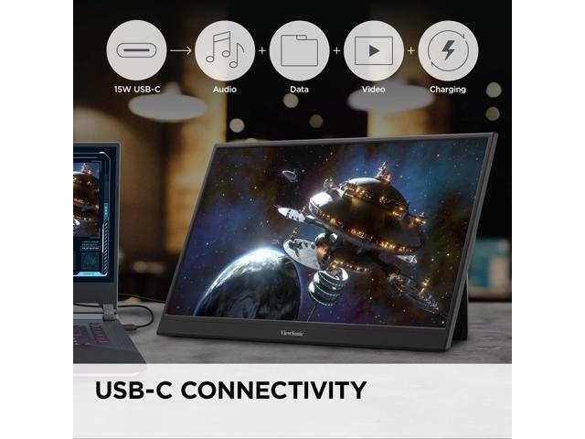 ViewSonic - VA1653 16" IPS FHD Portable Monitor (USB-C, Mimi HDMI) - Black - image 6