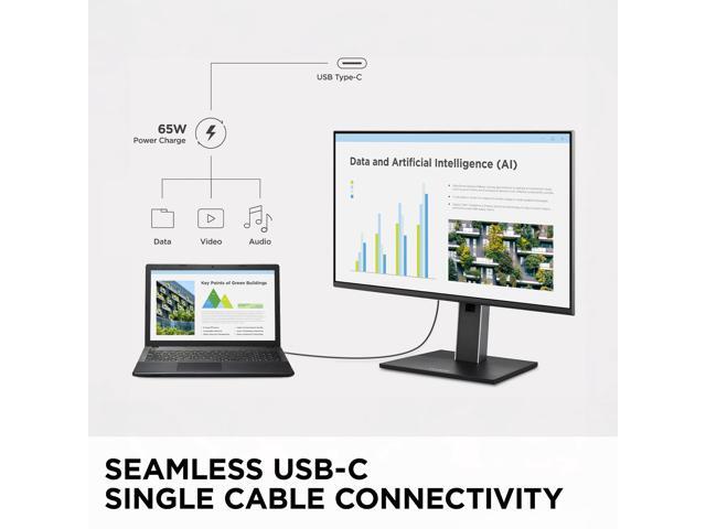 ViewSonic - VG2752-2K 27 IPD QHD Ergonomic Monitor (USB HUB, HDMI, DisplayPort) - Black - image 4