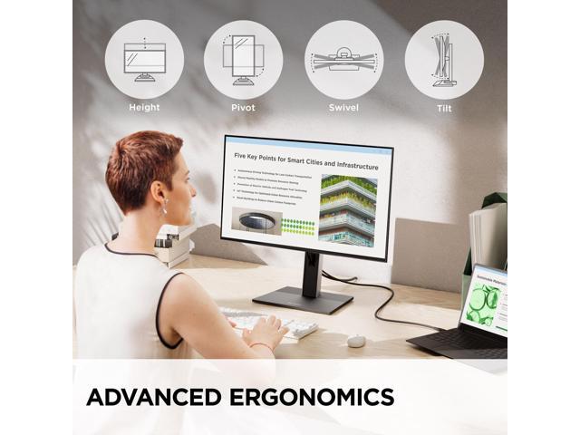 ViewSonic - VG2752-2K 27 IPD QHD Ergonomic Monitor (USB HUB, HDMI, DisplayPort) - Black - image 5