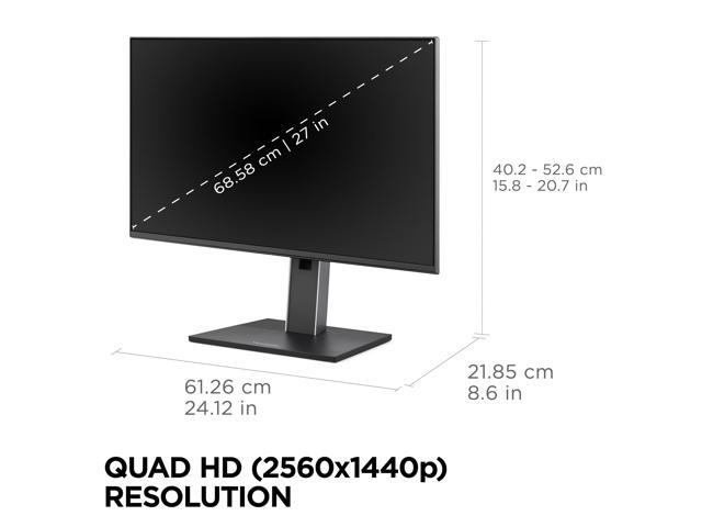 ViewSonic - VG2752-2K 27 IPD QHD Ergonomic Monitor (USB HUB, HDMI, DisplayPort) - Black - image 6