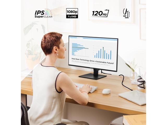 Viewsonic VA2748-MHJ 27 Inch IPS 1080p Monitor with 120Hz, Advanced Ergonomics, Eye Care, HDMI, and VGA Inputs for Home and Office