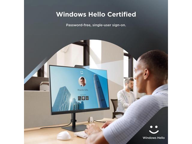 ViewSonic VG2741V 27 Inch 1080p IPS Video Conferencing Monitor with Integrated Windows Hello Certified IR 5MP Webcam, Built-in Microphone, Advanced...