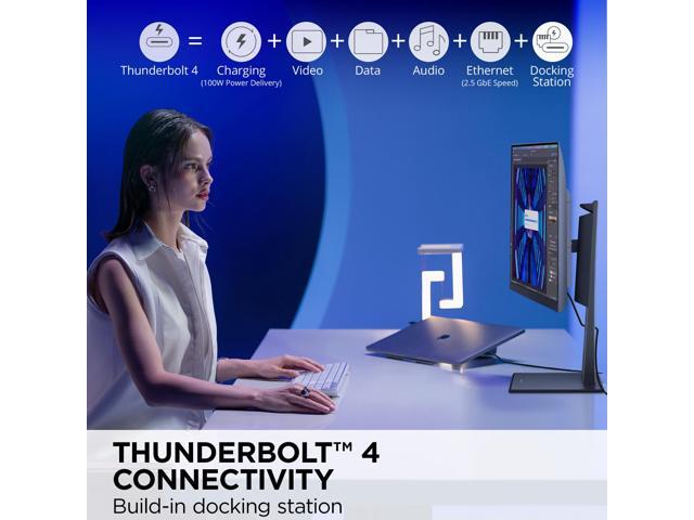 ViewSonic VP3276T-4K 32 Inch 4K UHD IPS Docking Monitor with Thunderbolt 4, Advanced Ergonomics, 100% sRGB Rec 709, Pantone Validated, USB C, HDMI,...