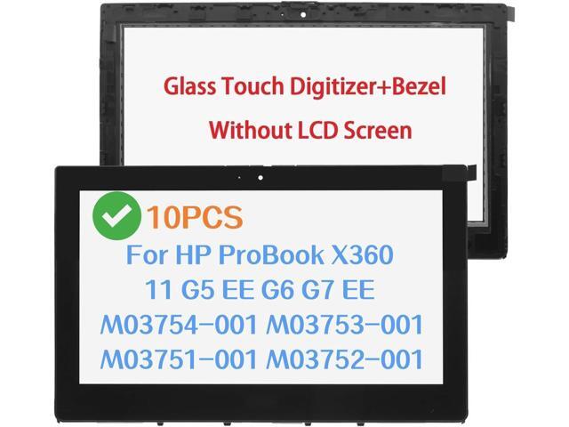 10 PCS GBOLE 11.6 inches Touch Screen Replacement for HP ProBook X360 11 G5 EE G6 G7 EE Glass Touch Digitizer + Front Bezel Cover Case Assembly...