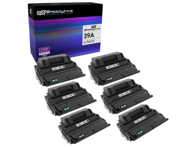 Speedy Inks Compatible Toner Cartridge Replacement for HP 39A Q1339A (Black, 6 Cartridge Pack) Compatible with HP LaserJet Printer Models 4300n...