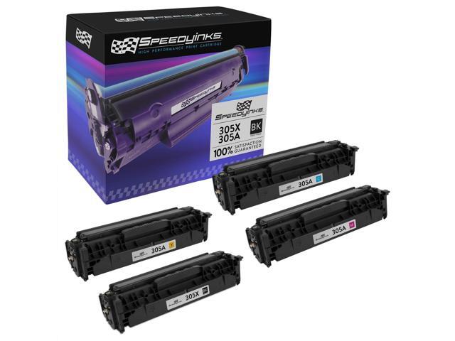 SPEEDYINKS Toner Cartridge Replacement for HP 305A/X (1 High Yield Black, 1 Cyan, 1 Magenta, 1 Yellow, 4-Pack) HP305A HP LaserJet & LaserJet Pro:.