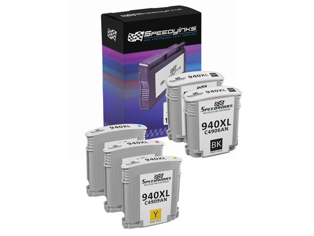 Speedy Inks Remanufactured Ink Cartridge Replacement for HP940XL High-Yield (2 Black 1 Cyan 1 Magenta1 Yellow 5Pk) Compatible with HP OfficeJet Pro...