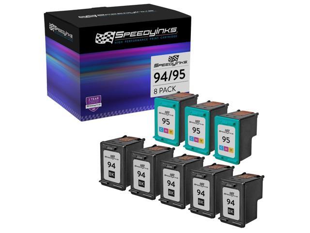 Speedy Inks Remanufactured Ink Cartridge Replacement for HP 94 and HP 95 (5 Black , 3 Color, 8-Pack) Compatible with HP: OfficeJet 7310 7410 H470.