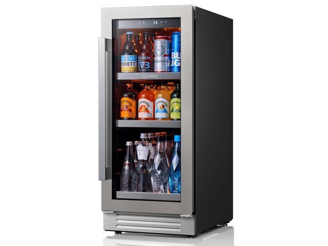 Ca'Lefort 85L Compressor Wine Cooler - 3 Cu.Ft Capacity, Temperature Lock & Memory Energy-Efficient R600a Refrigerant + 3 Shelves Stainless Steel.