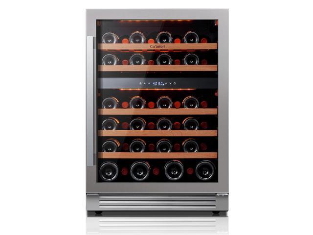 Ca'Lefort 160L Compressor Wine Cooler 5.65 Cu.ft & 46-Bottle Capacity ETL-Certified + R600a Eco-Friendly Ideal for Home/Bar/Gatherings
