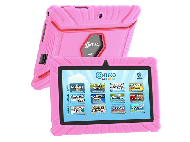 Contixo V8-2 7 inch Kids Tablets Android 11, 32 GB HD Display Dual Cameras Wi-Fi, w/ 50 Disney eBooks, Case & Screen Protector Learning Toys for 2...