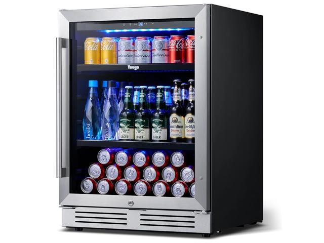 Yeego 145L Beverage Cooler 140-Can Capacity & DOE Certified R600a Eco-Friendly + Auto Defrost Perfect for Home/Bar/Kitchen